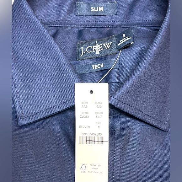 J.Crew Slim Bowery performance stretch dress shirt with spread collar Ultramarin - Picture 5 of 5